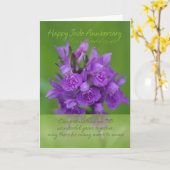 Carte Jade Anniversaire - Carte 35e Anniversaire (Fleur jaune)