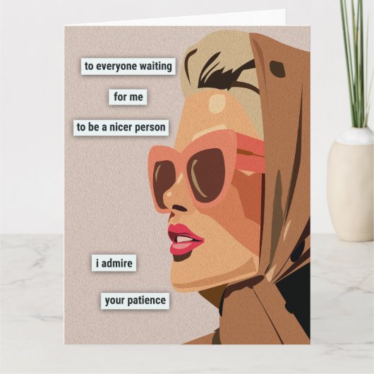 Carte J'admire votre patience (Devant)