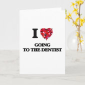 Carte J'adore Aller Chez Le Dentiste (Fleur jaune)