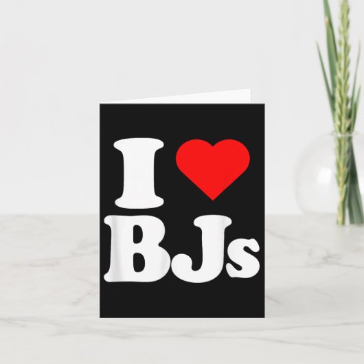 Carte J'adore Bjs Heart Funny  (Devant)