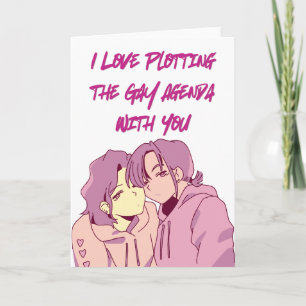 Carte J'adore comploter l'agenda gay avec vous