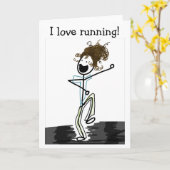 Carte J'adore courir ! (Fleur jaune)