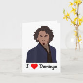 Carte J'adore Domingo _1 (Fleur jaune)