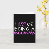 Carte J'adore être une Meemaw mignonne cool Mee-maw  (Fleur jaune)