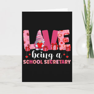 Carte J'adore être une secrétaire d'école à la Saint-Val