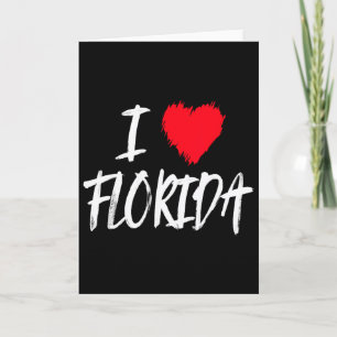Carte J'adore Floride Etats-Unis Amérique Plage Vacances