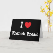 Carte J'adore French Bread heart T-shirt (Fleur jaune)