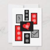 Carte J'adore la neige (Devant)