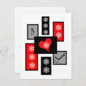 Carte J'adore la neige (Devant / Derrière)