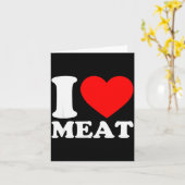 Carte J'adore la viande (Fleur jaune)