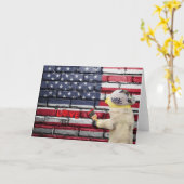 Carte J'adore l'art de graffiti murale USA. (Fleur jaune)
