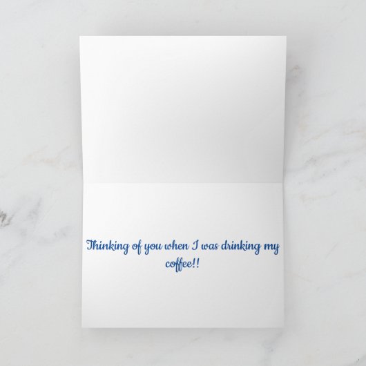 Carte J'adore le café (Intérieur)