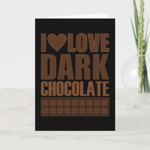Carte J'adore le chocolat noir