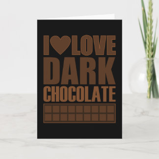 Carte J'adore le chocolat noir