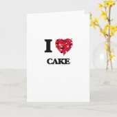 Carte J'adore le gâteau (Fleur jaune)