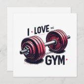 Carte J'adore le gymnase (Devant / Derrière)