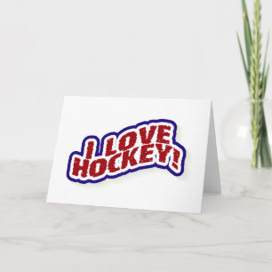 Carte J'adore le hockey