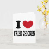 Carte J'adore le poulet frit _1 (Fleur jaune)