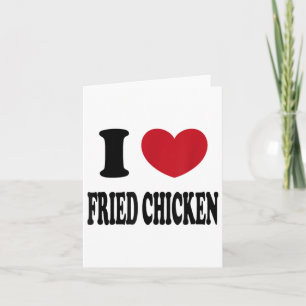 Carte J'adore le poulet frit _1