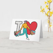 Carte J'adore le shopping (Fleur jaune)