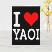 Carte J'adore le Yaoi  (Fleur jaune)