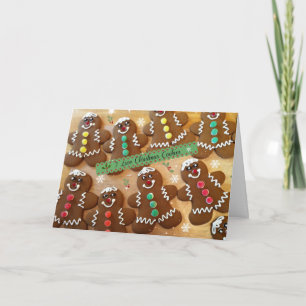 Carte J'adore les biscuits de Noël - Pain d'épice coloré