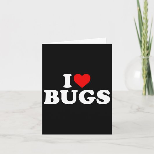 Carte J'adore les insectes - Cœur (Devant)