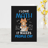 Carte J'adore les maths, ça fait pleurer les gens (Fleur jaune)