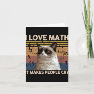 Carte J'adore les maths ça fait pleurer les gens amoureu