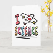Carte J'adore les sciences (Fleur jaune)