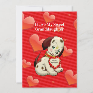 Carte J'adore ma douce petite-fille,
