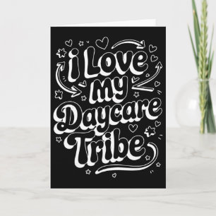 Carte J'adore ma tribu de garderie - Enseignant en garde