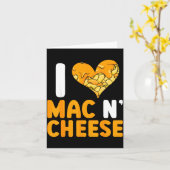 Carte J'adore Mac N' Cheese Drôle Mac Et Fromage  (Fleur jaune)