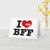 Carte J'adore mon BFF (Fleur jaune)