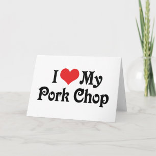 Carte J'adore mon côtelette de porc