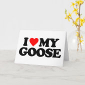 CARTE J'ADORE MON GOOSE (Fleur jaune)