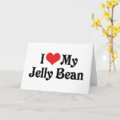 Carte J'adore mon Jelly Bean (Fleur jaune)