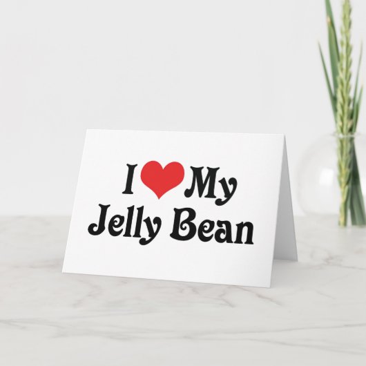 Carte J'adore mon Jelly Bean (Devant)