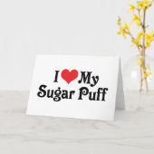 Carte J'adore mon Sugar Puff (Fleur jaune)