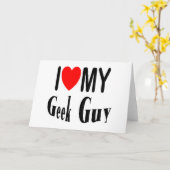 Carte J'adore mon type Geek (Fleur jaune)
