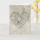 Carte J'adore mon vélo (Fleur jaune)