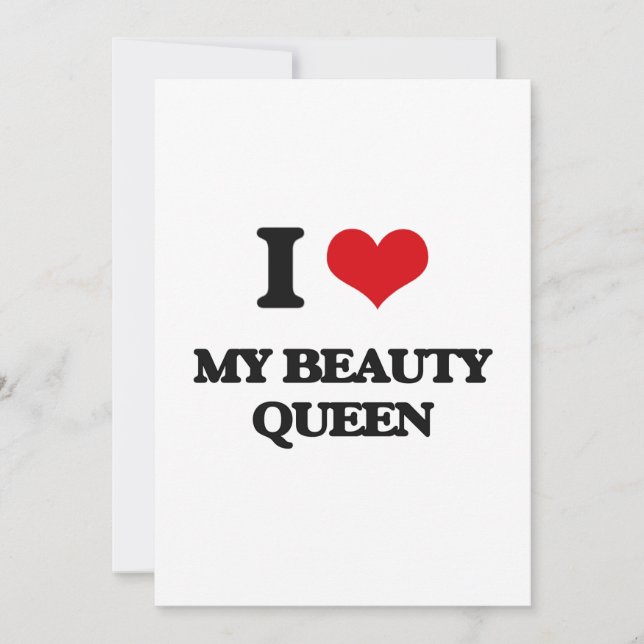 Carte J'adore My Beauty Queen (Devant)