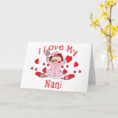 Carte J'adore My Nani Rag Doll & Hearts (Fleur jaune)