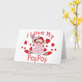 Carte J'adore My PopPop Rag Doll & Hearts (Fleur jaune)