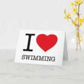 CARTE J'ADORE NAGER (Fleur jaune)