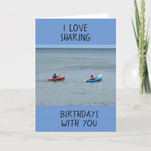 CARTE J'ADORE PARTAGER LES ANNIVERSAIRES AVEC VOUS - STY