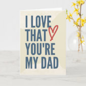 Carte J'adore que tu sois mon père, fille à papa (Fleur jaune)