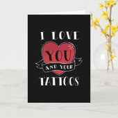 Carte J'adore vos tatouages (Fleur jaune)
