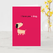 Carte J'adore votre chien (Fleur jaune)