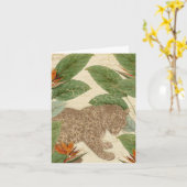 Carte Jaguar vintage Floral (Fleur jaune)